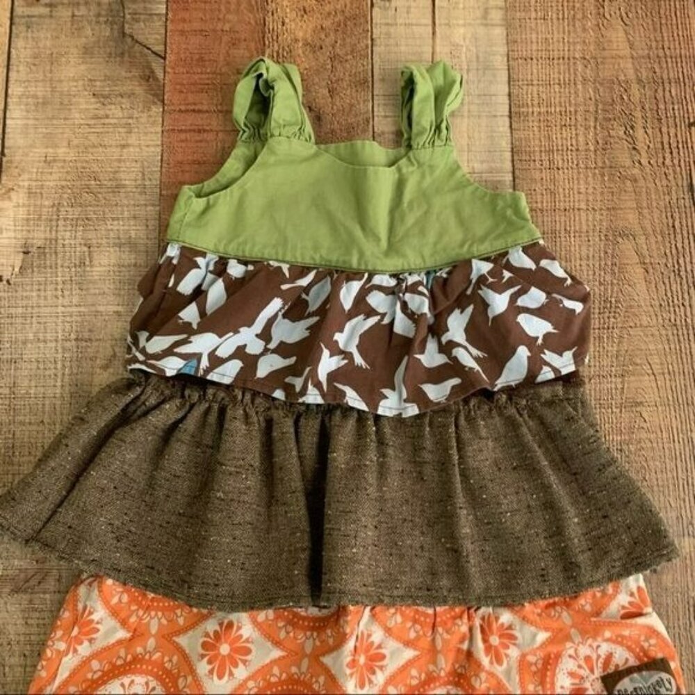 Persnickety Girls Ruffled Layered Dress M 3-4yr Multicolor Cotton Blend - Picture 5 of 6